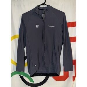 Pedal Mafia Cycling Jersey Jacket Womens Small Gray Full Zip Thermal